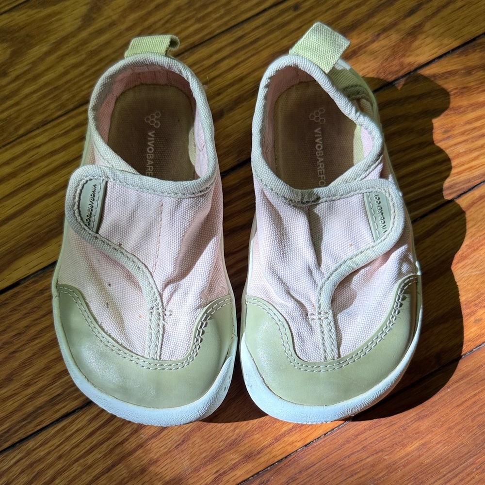 Vivo Barefoot Pink and Gray Toddler Shoes